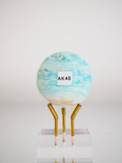 Karibischer Calcit X Aragonit Kugel ca. 5 cm - Pakistan HIGH QUALITY