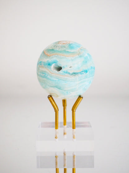 Karibischer Calcit X Aragonit Kugel ca. 5 cm - Pakistan HIGH QUALITY