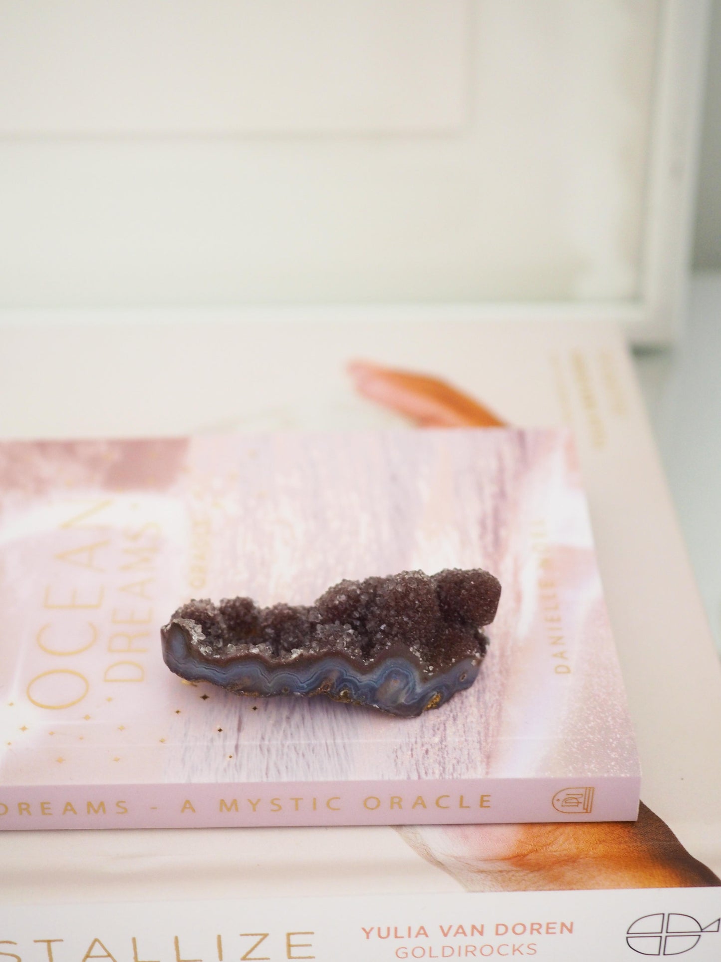 Dunkel Rotes Rainbow Amethyst Cluster X Achat  ca. 5 cm - Uruguay HIGH QUALITY