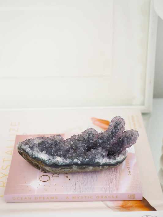 Schnecken förmiges Rainbow Amethyst Cluster X Achat  ca. 12 cm - Uruguay HIGH QUALITY