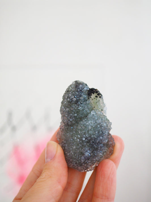 Grünes Rainbow Amethyst Cluster ca. 5 cm - Uruguay HIGH QUALITY