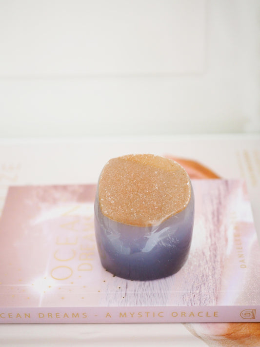 Peach Druzy Achat ca. 4.5 cm - Uruguay HIGH QUALITY