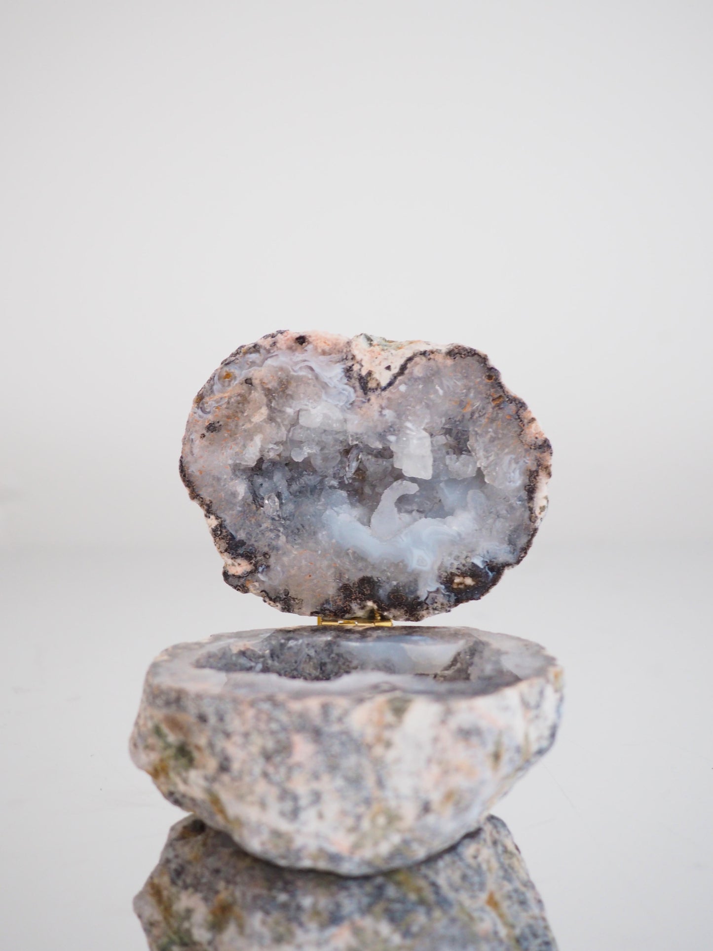 Achat Geode Druse Schatulle Box ca. 9 cm - aus Brasilien