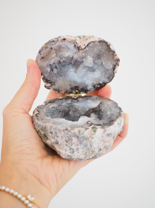 Achat Geode Druse Schatulle Box ca. 9 cm - aus Brasilien