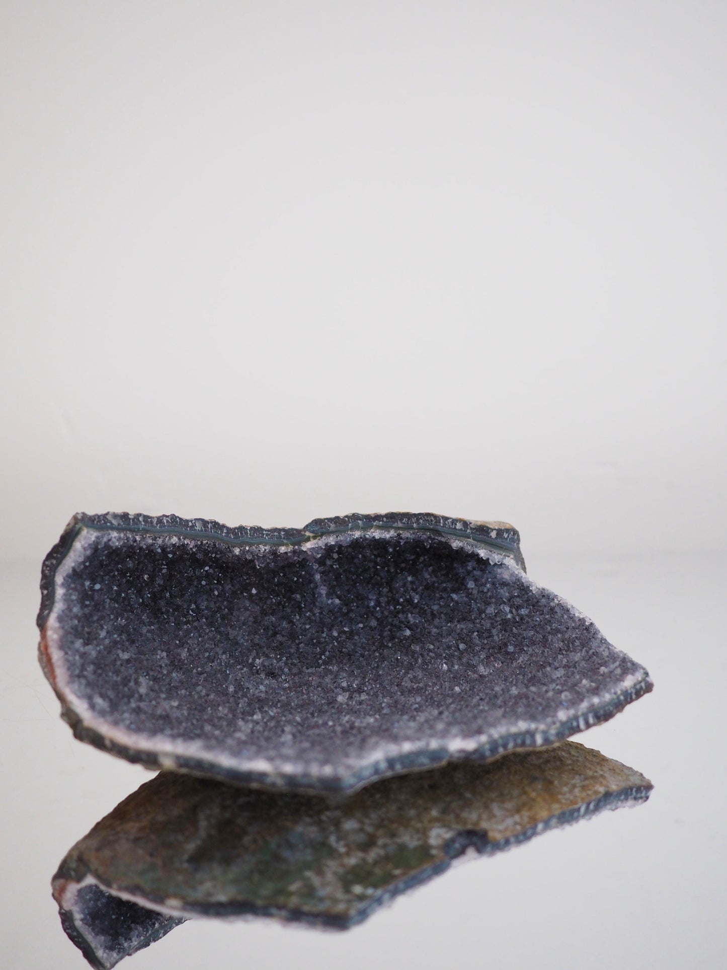 Natürliche Schwarze Amethyst Kristall . Edelstein Schale  ca 18 cm - Uruguay HIGH QUALITY