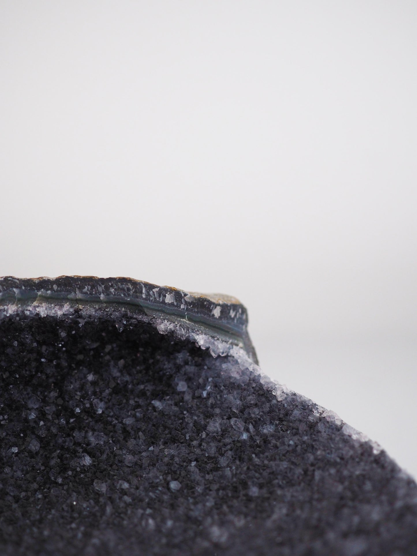 Natürliche Schwarze Amethyst Kristall . Edelstein Schale  ca 18 cm - Uruguay HIGH QUALITY