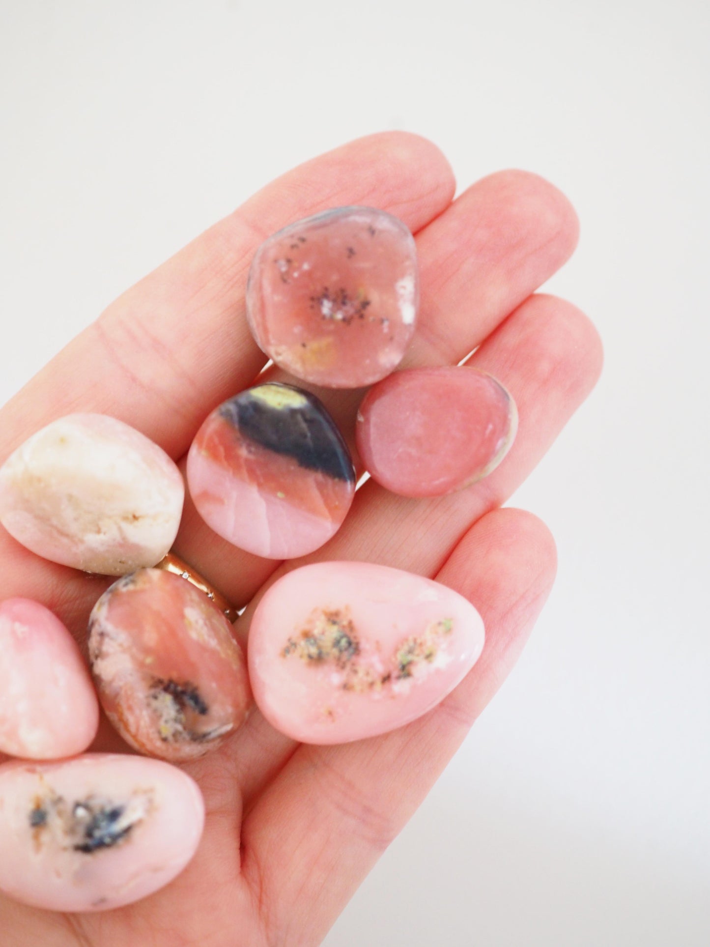 Pinker Anden Opal Trommelstein ca. 2 cm - aus Peru Common Quality