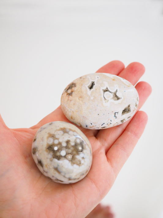 Druzy Ozean Jaspis . Ocean Jasper Palmstone Seifenstein Handstein ca. 5 - 6  cm  - Madagascar