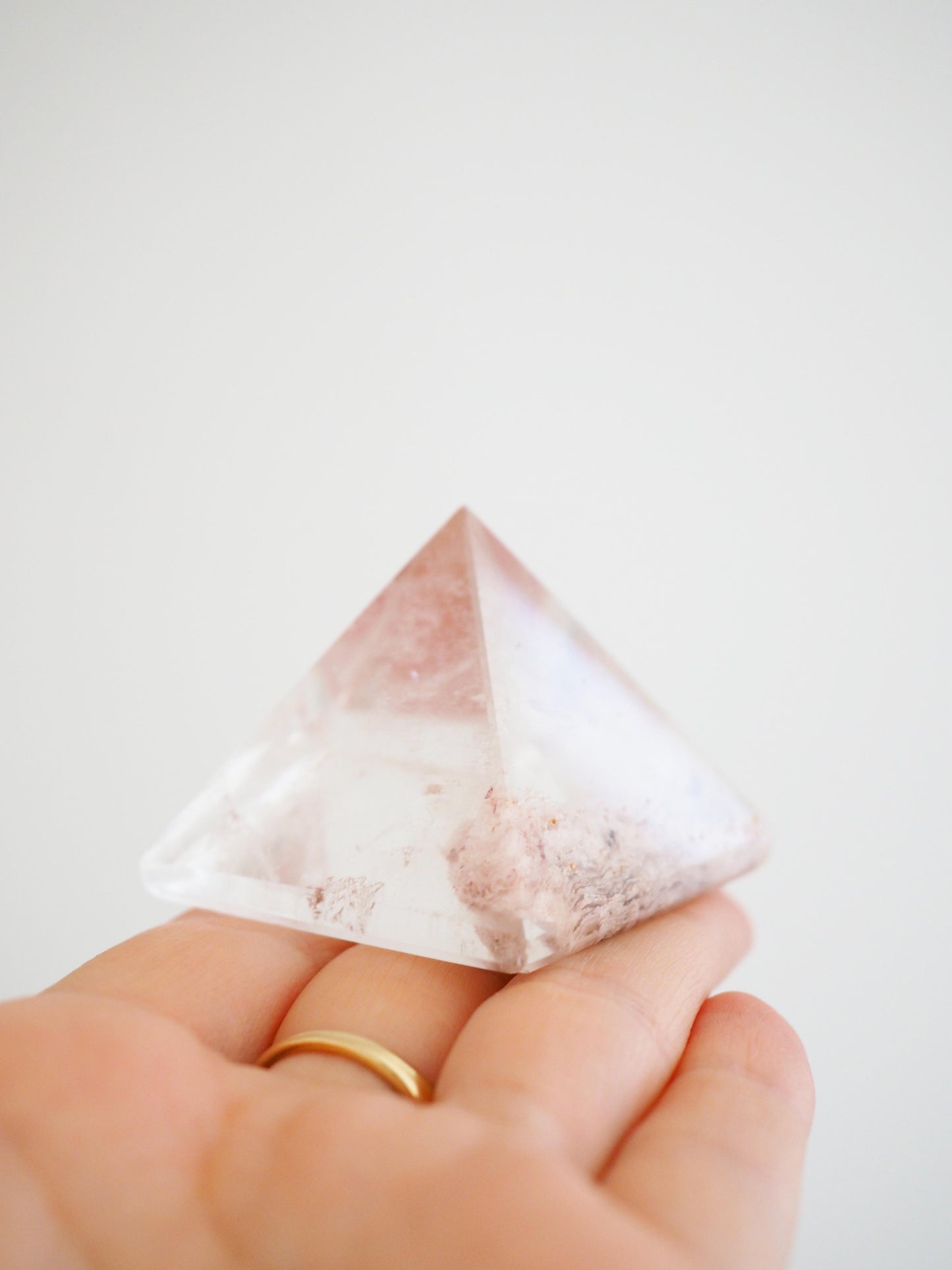 Rosa Fairy Gartenquartz . Pink Lodolite . Berkgristall  Pyramide ca. 4 cm - Brasilien HIGH QUALITY RARE