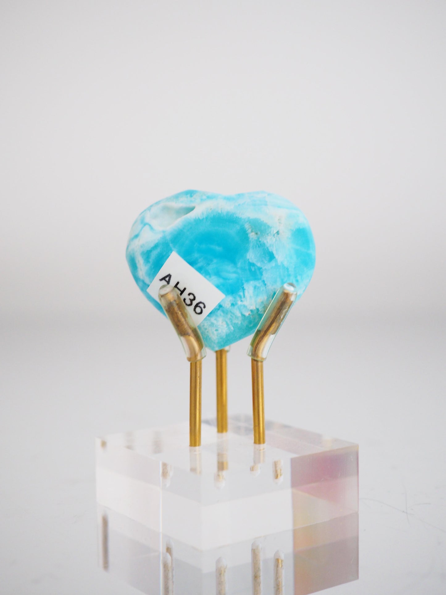 Karibischer Calcit X Aragonit Herz ca. 4 cm - Pakistan HIGH QUALITY