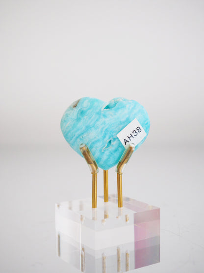 Karibischer Calcit X Aragonit Herz ca. 5 cm - Pakistan HIGH QUALITY