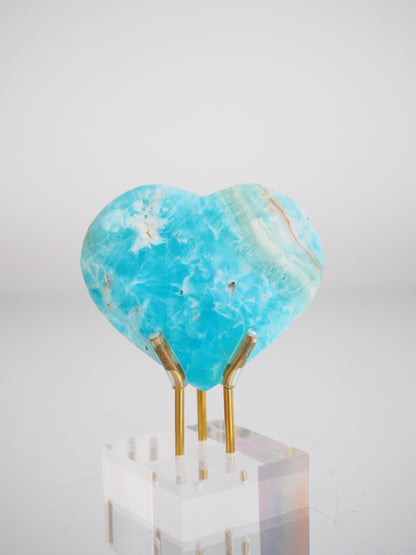 Karibischer Calcit X Aragonit Herz ca. 6.5 cm - Pakistan HIGH QUALITY