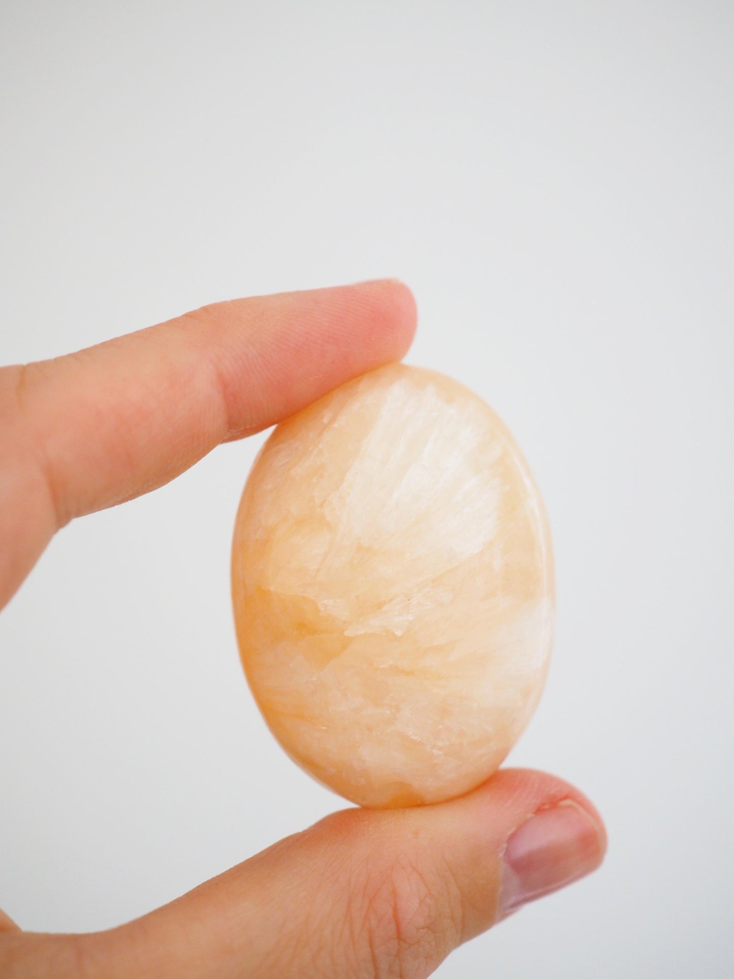 Scolescite X Stilbit Palmstone Seifenstein Handstein ca. 4.5 - 5  cm  - Indien HIGH QUALITY