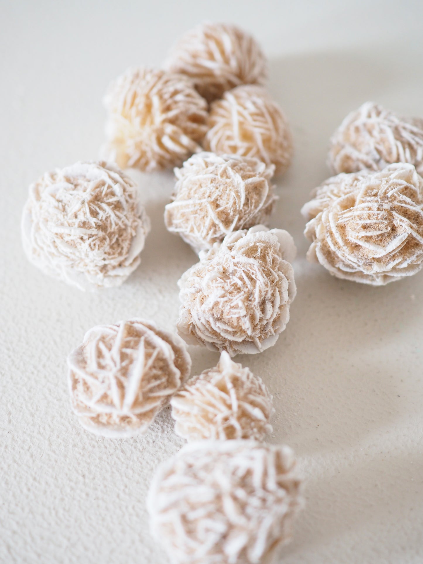 Mini Sandrose Frostig Roh . Desert Rose Frosty Raw ca. 1-1.5 cm - aus Mexiko HIGH QUALITY