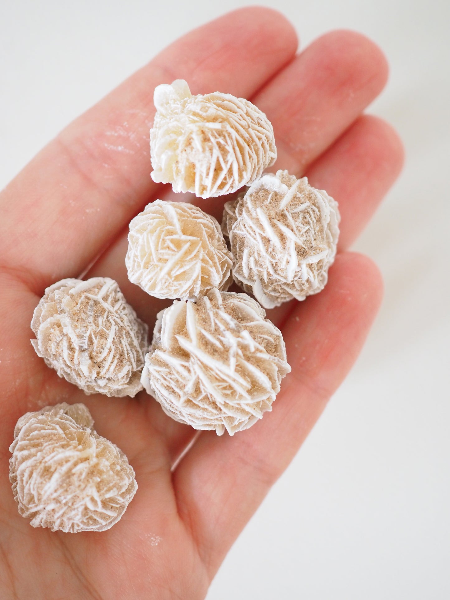 Mini Sandrose Frostig Roh . Desert Rose Frosty Raw ca. 1-1.5 cm - aus Mexiko HIGH QUALITY