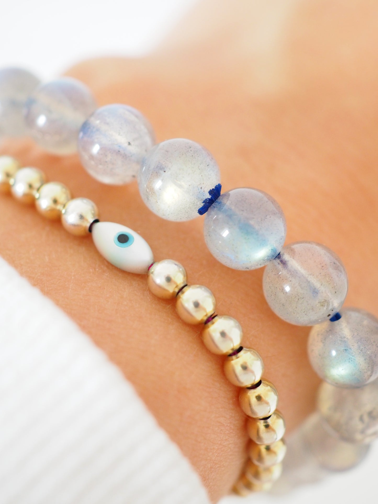Labradorit Kugel Armband . Labradorite Bracelet ca. 8 mm - aus Madagascar HIGH QUALITY