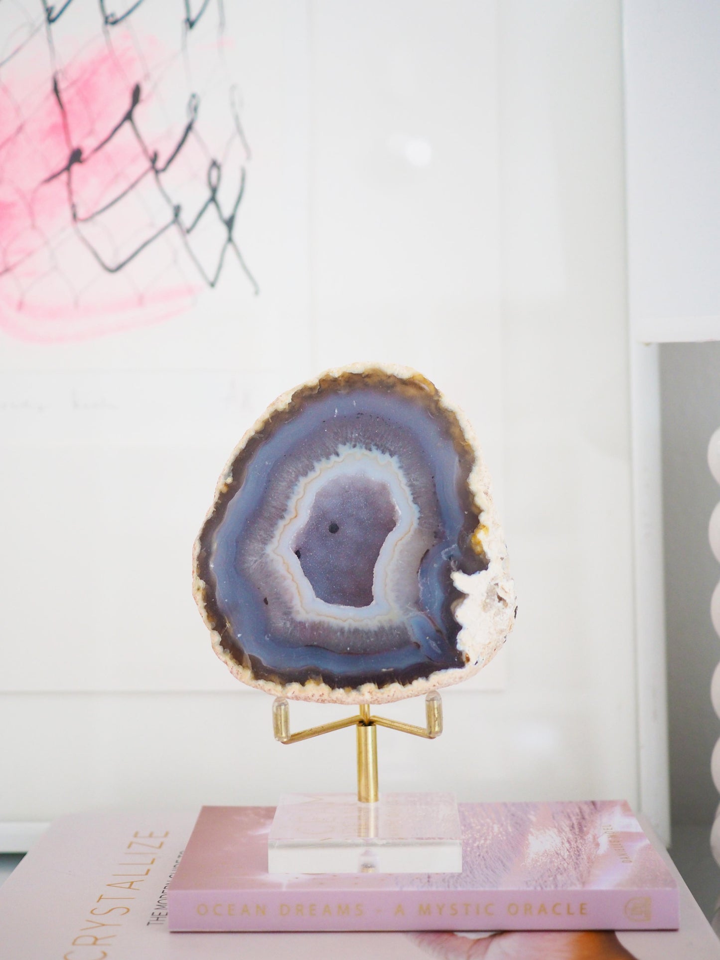 Druzy Blaue Achat Geode . Agate Geode  ca xx cm  - aus Brasilien HIGH QUALITY Handpoliert