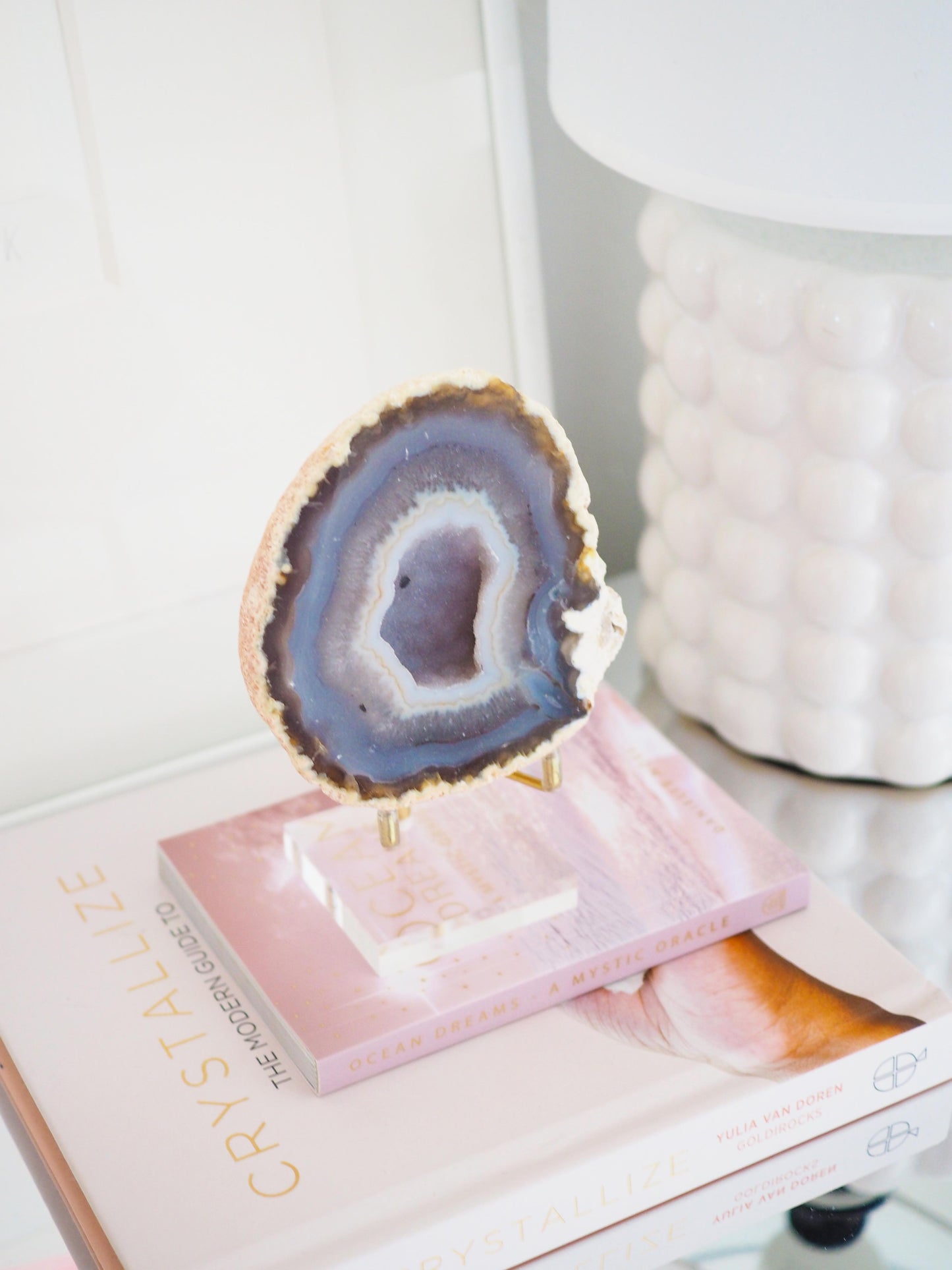 Druzy Blaue Achat Geode . Agate Geode  ca xx cm  - aus Brasilien HIGH QUALITY Handpoliert