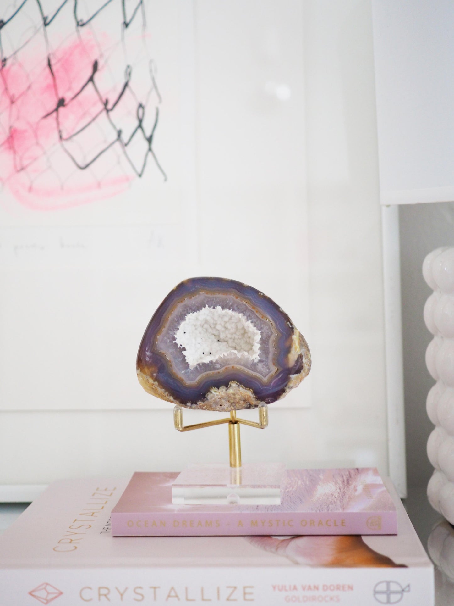 Sugar Druzy Achat Geode . Agate Geode  ca xx cm  - aus Brasilien HIGH QUALITY Handpoliert