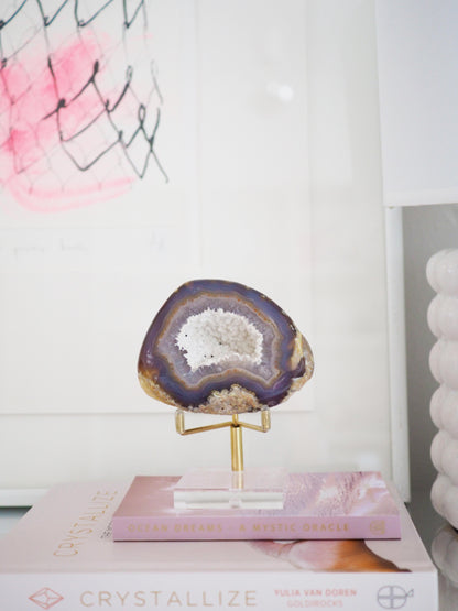 Sugar Druzy Achat Geode . Agate Geode  ca xx cm  - aus Brasilien HIGH QUALITY Handpoliert