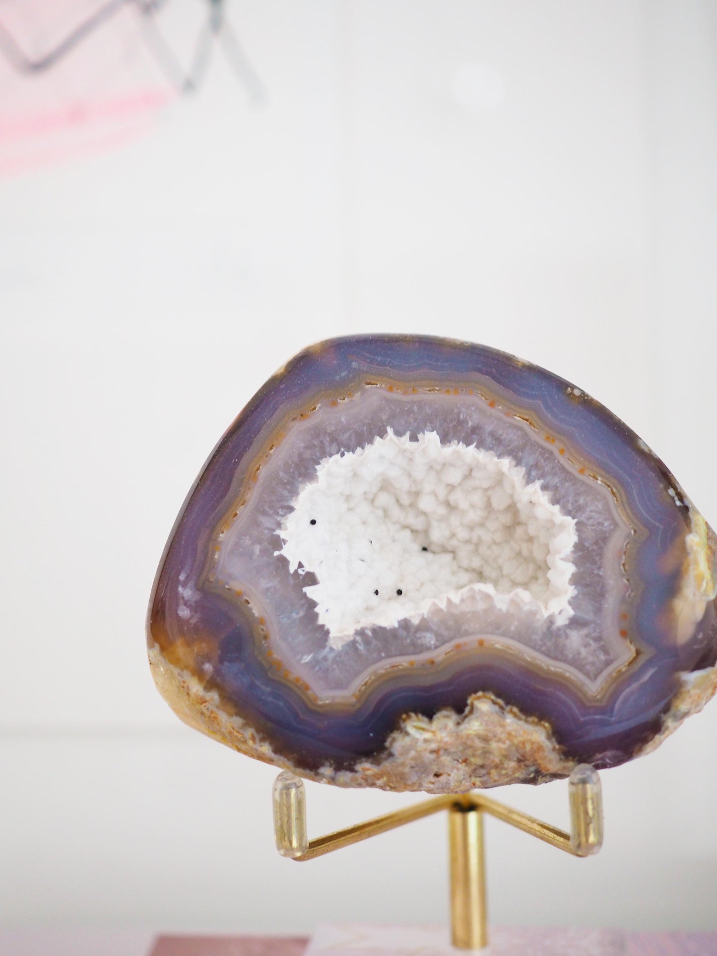Sugar Druzy Achat Geode . Agate Geode  ca xx cm  - aus Brasilien HIGH QUALITY Handpoliert