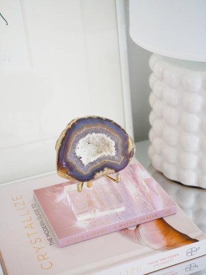 Sugar Druzy Achat Geode . Agate Geode  ca xx cm  - aus Brasilien HIGH QUALITY Handpoliert