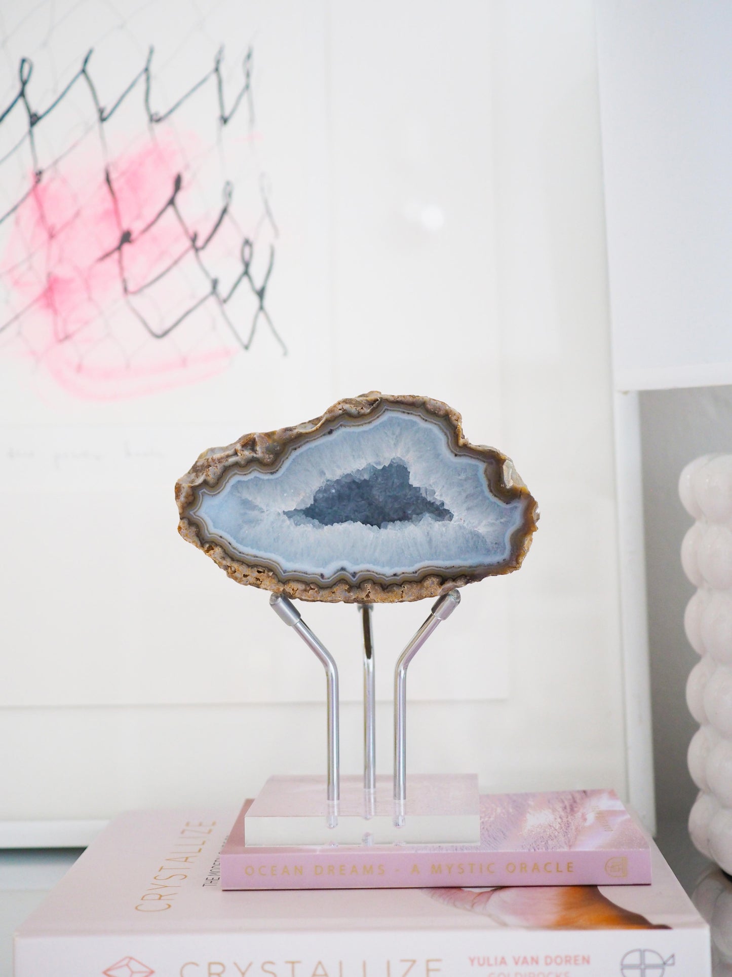 Wolke Achat Geode . ca. 11 cm  - aus Brasilien HIGH QUALITY Handpoliert