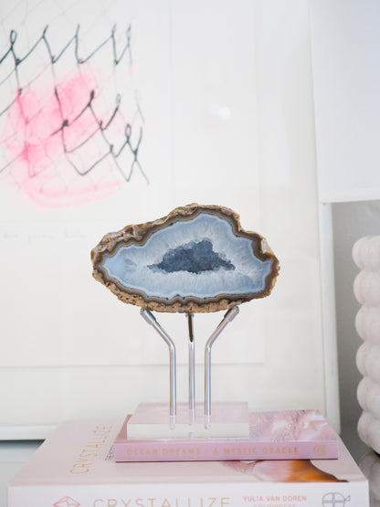 Wolke Achat Geode . ca. 11 cm  - aus Brasilien HIGH QUALITY Handpoliert