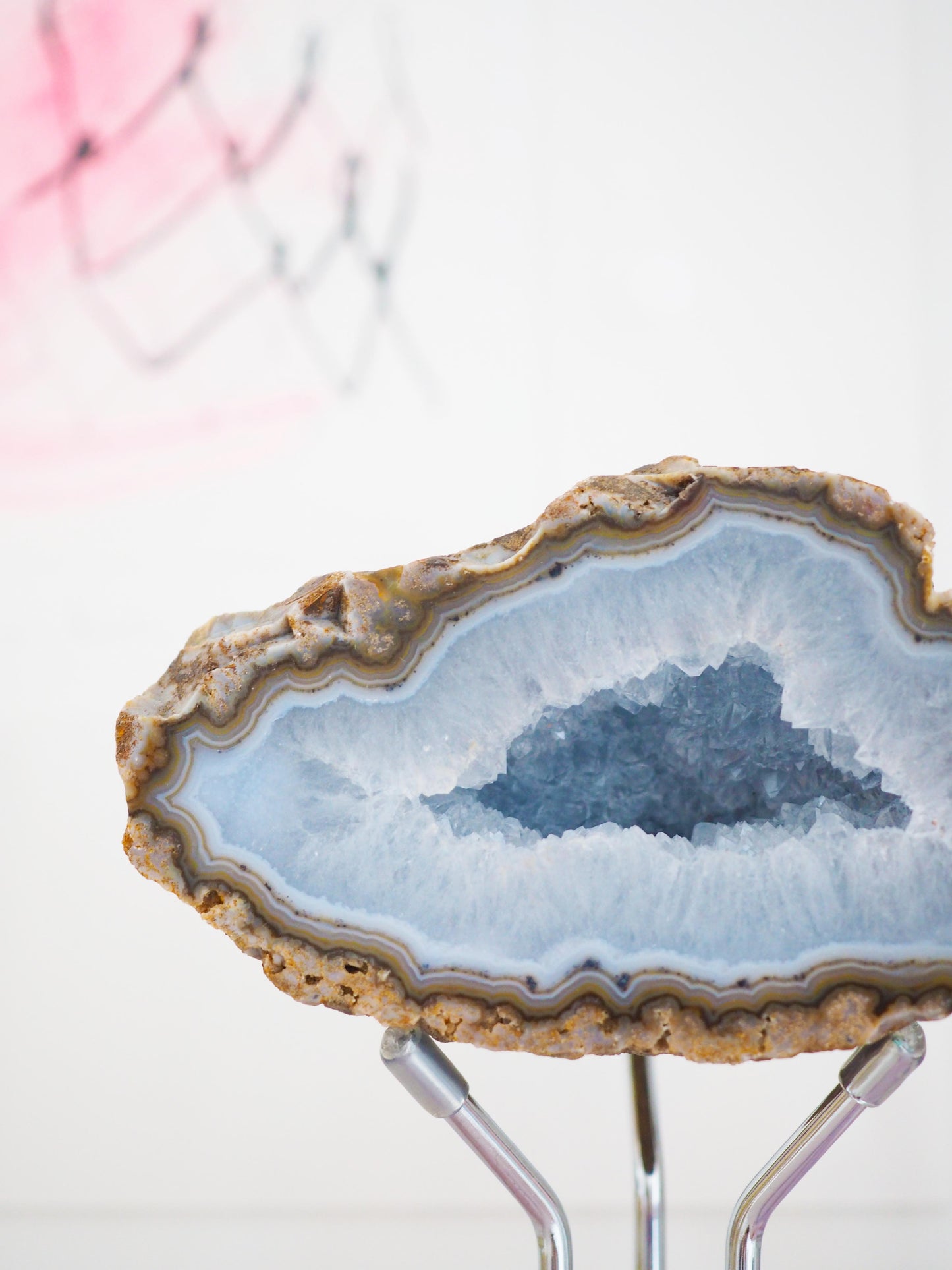 Wolke Achat Geode . ca. 11 cm  - aus Brasilien HIGH QUALITY Handpoliert