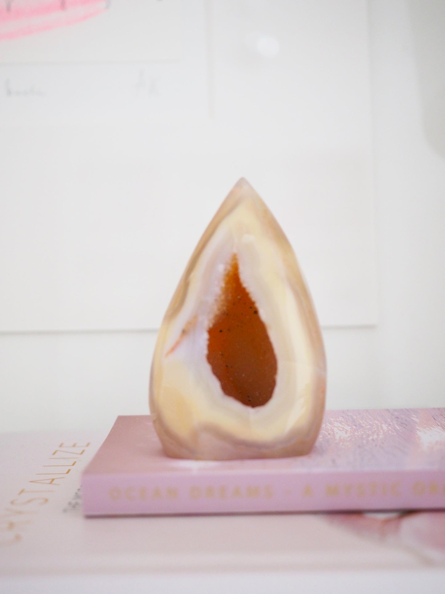 Dreamy Druzy Achat Geode . Druzy Agate Geode ca. 8 cm  - aus Brasilien HIQH QUALITY Handpoliert