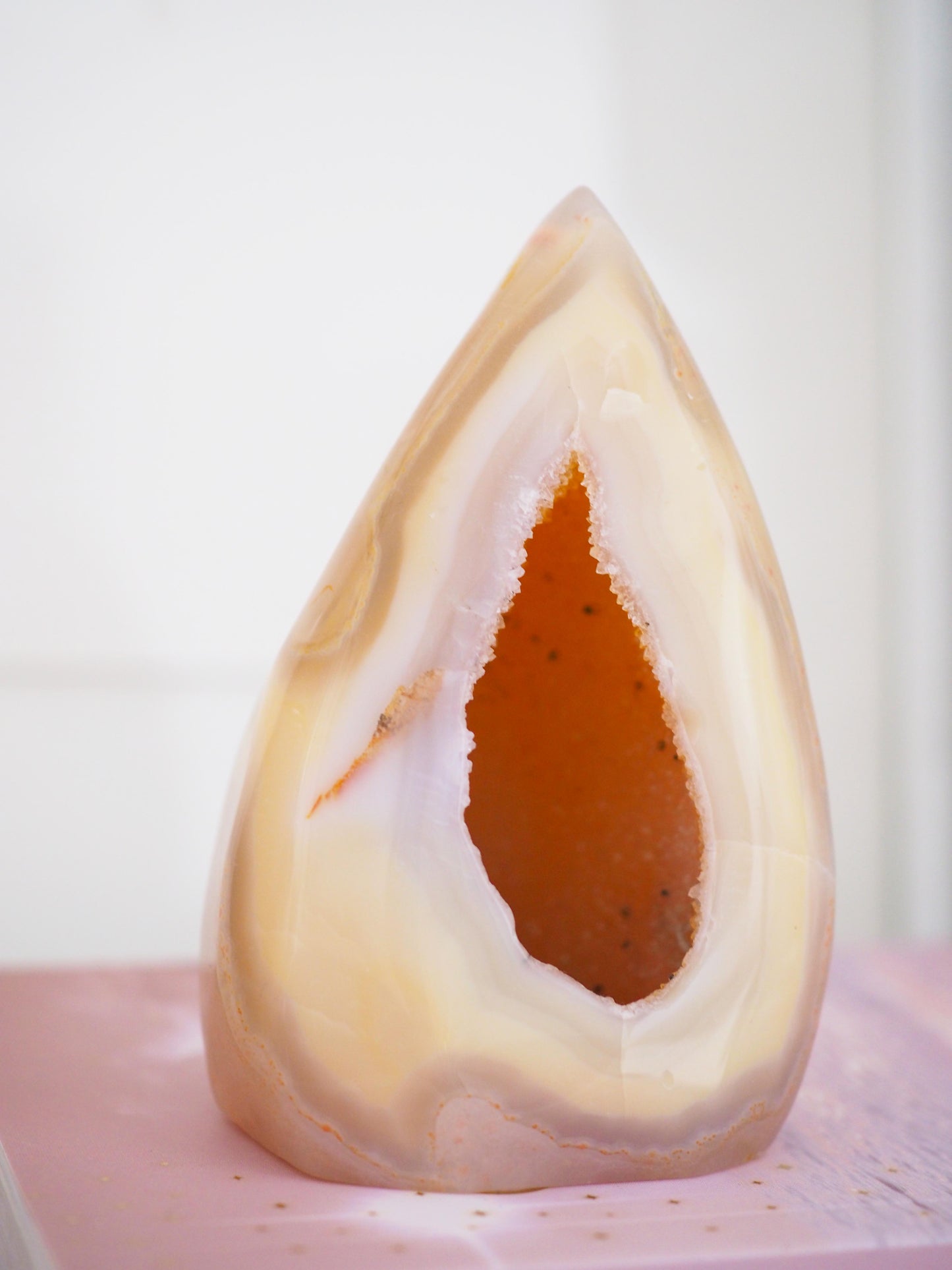 Dreamy Druzy Achat Geode . Druzy Agate Geode ca. 8 cm  - aus Brasilien HIQH QUALITY Handpoliert