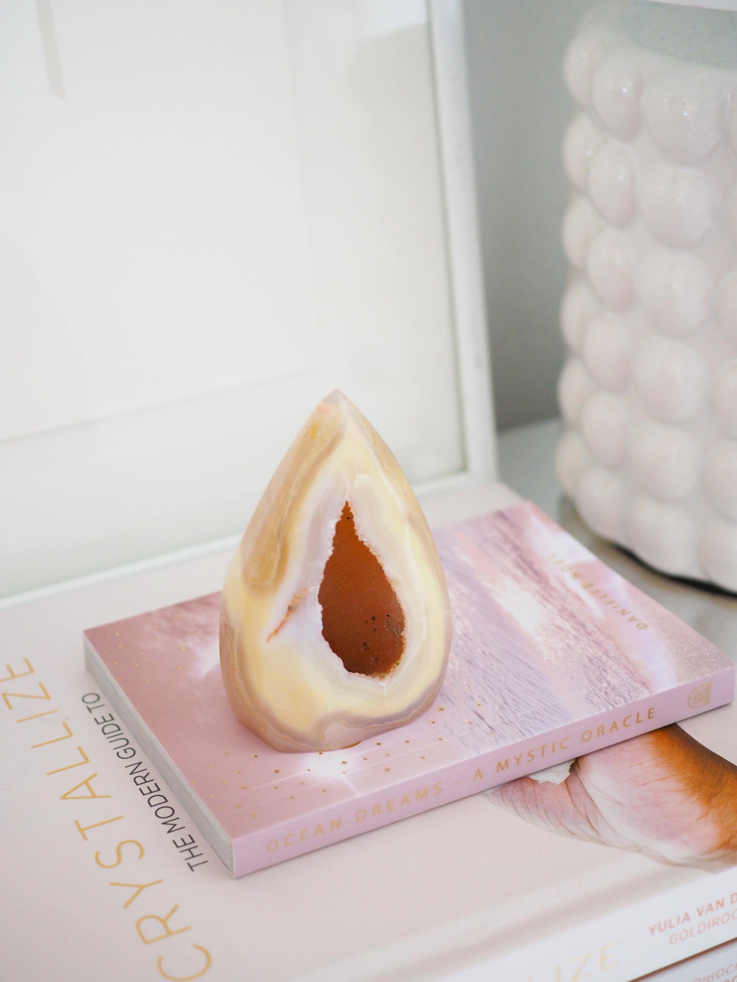 Dreamy Druzy Achat Geode . Druzy Agate Geode ca. 8 cm  - aus Brasilien HIQH QUALITY Handpoliert