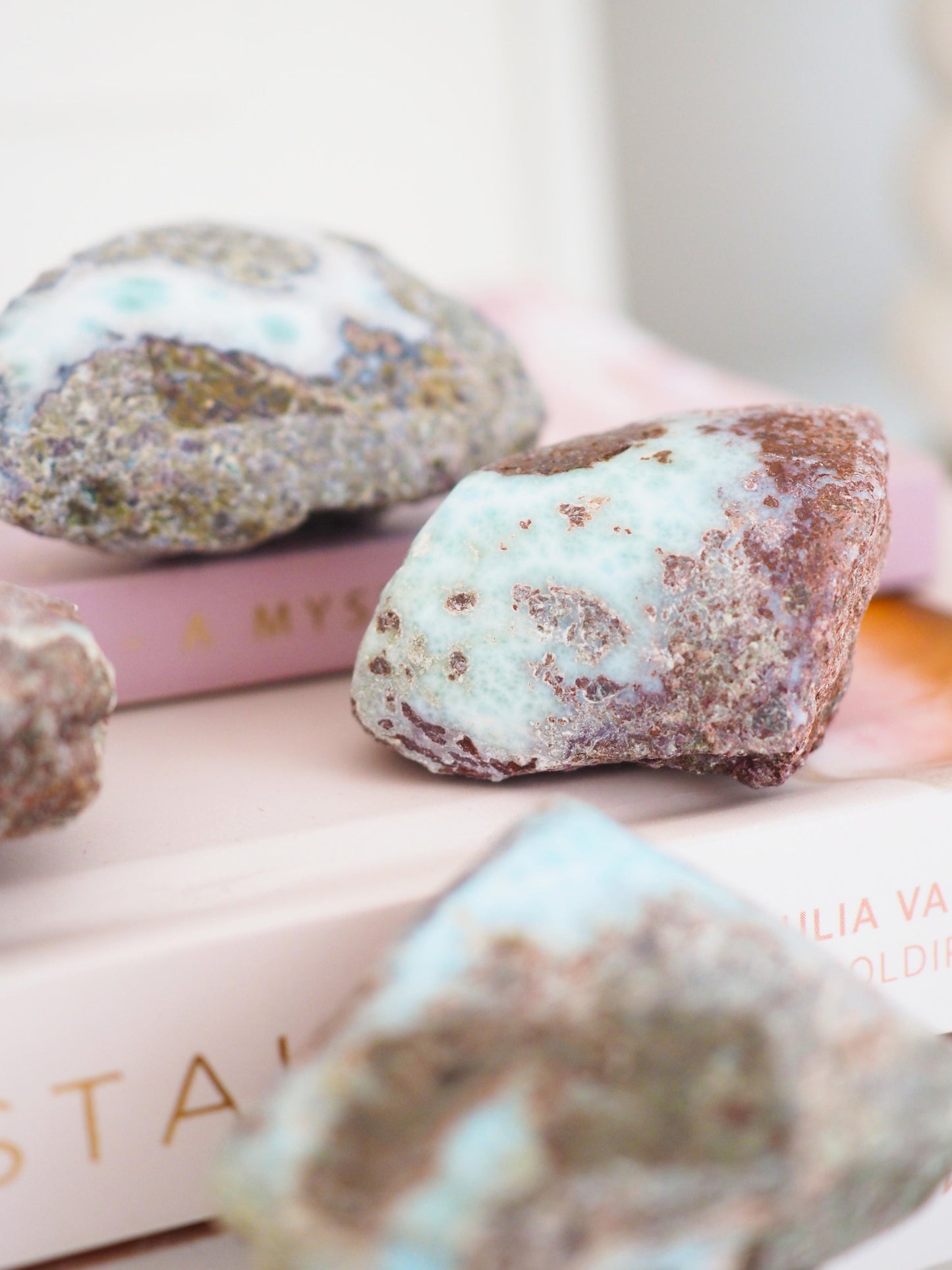 Larimar in Matrix Roh Stein Specimen ca. 4-5 cm - Dominikanischen Republik RARE