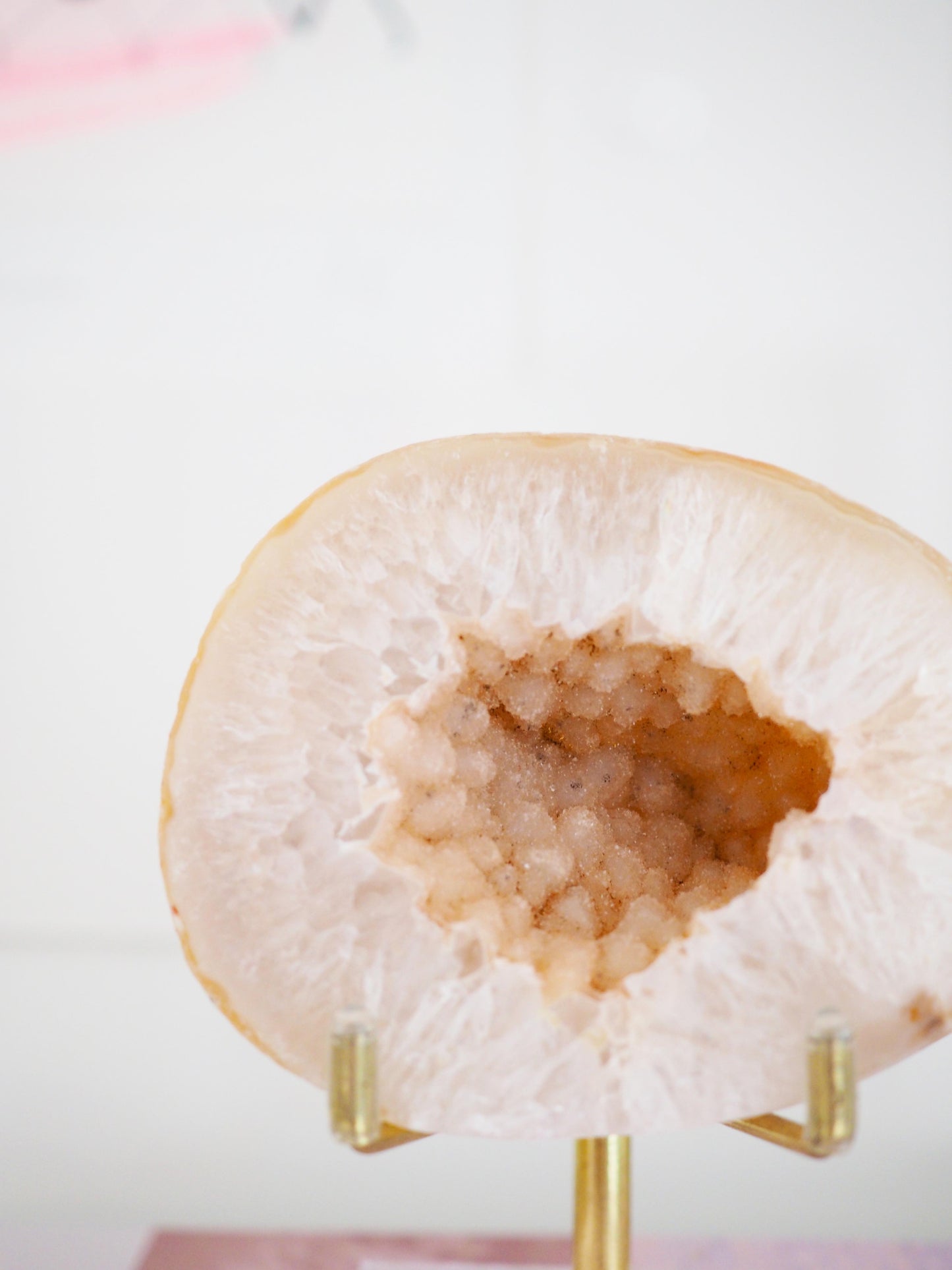 Peachy Achat Geode ca. 8 cm  - aus Brasilien HIGH QUALITY Handpoliert