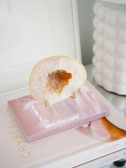 Peachy Achat Geode ca. 8 cm  - aus Brasilien HIGH QUALITY Handpoliert