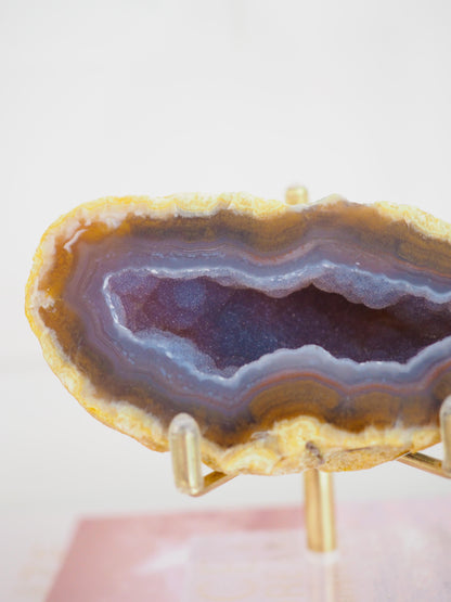Dunkle Achat Geode ca. 9 cm  - aus Brasilien HIGH QUALITY Handpoliert