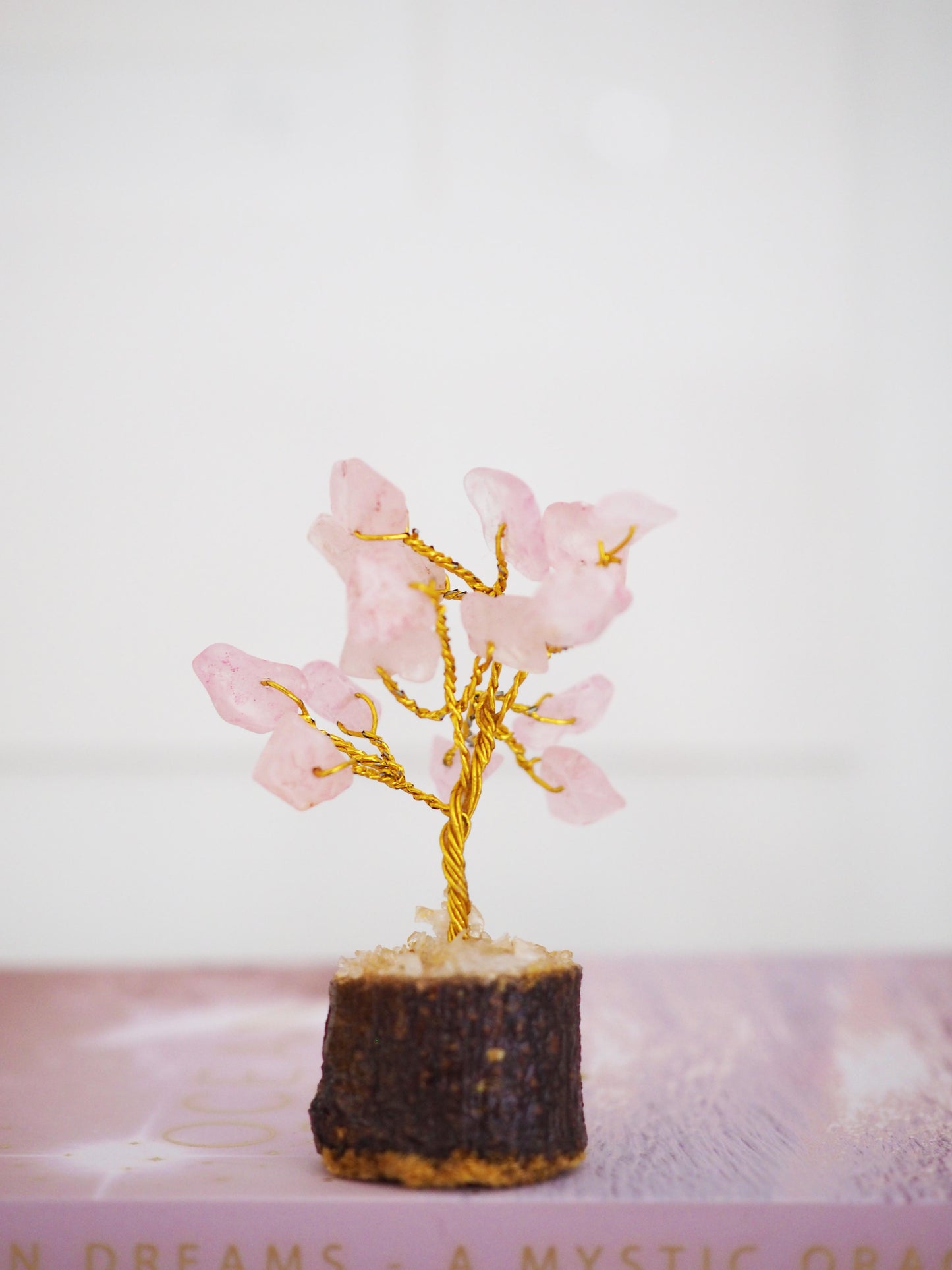 Rosenquarz MINI Glücksbaum ca. 6 cm - Indien HANDMADE