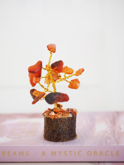 Karneol MINI Glücksbaum ca. 6 cm - Indien HANDMADE