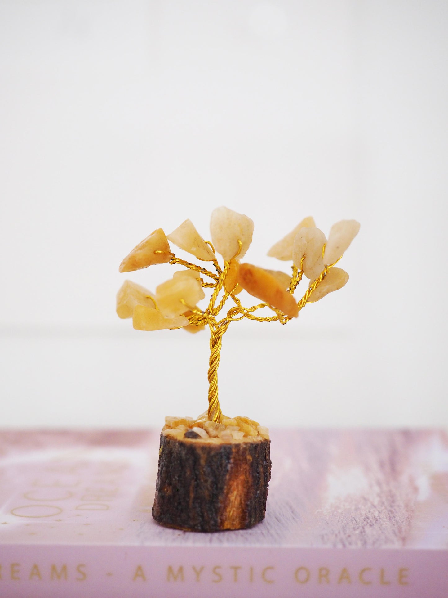 Gelber Aventurin MINI Glücksbaum 6cm - Indien HANDMADE