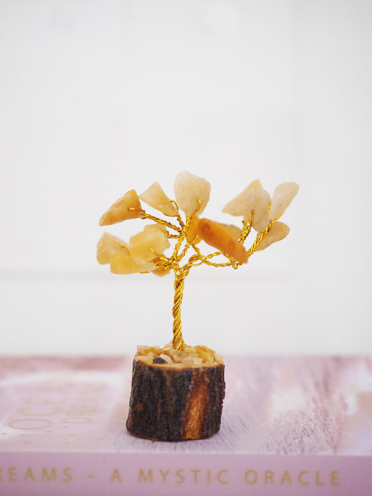 Gelber Aventurin MINI Glücksbaum 6cm - Indien HANDMADE