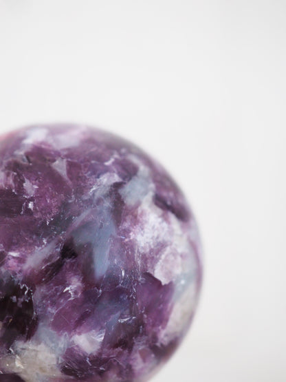 Lepidolit Mica X Quarz Kugel ca. 6 cm - Madagascar HIGH QUALITY