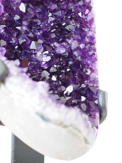 Deep Violetter Amethyst auf Halter Ständer ca. 22 x 9 cm . PARADISE COLLECTION - aus Uruguay HIGH QUALITY