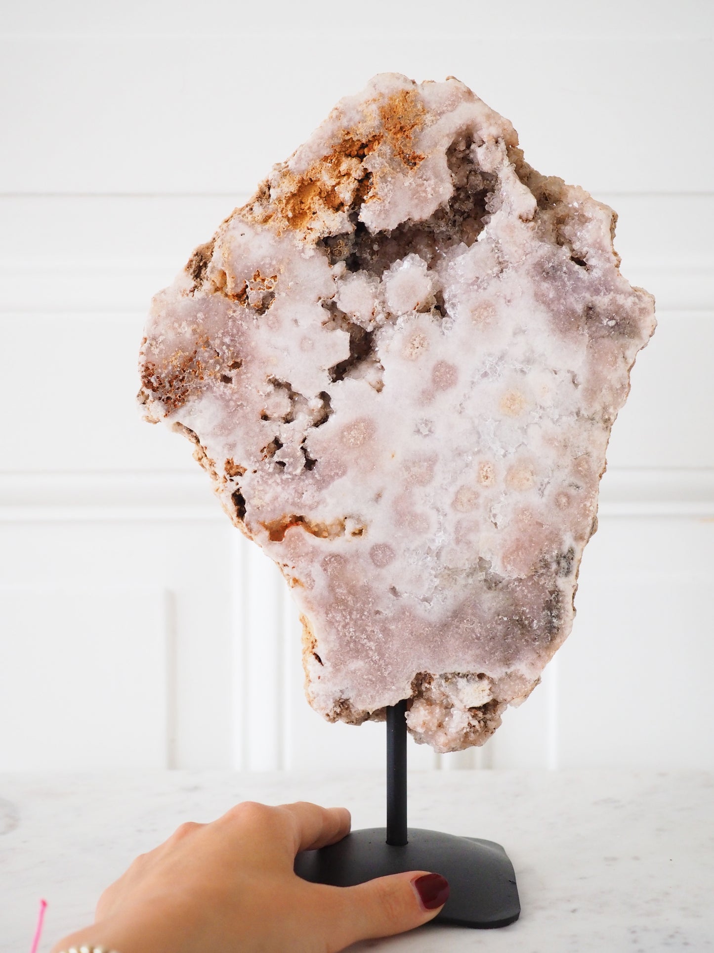 Pink Amethyst auf Ständer Halter ca. 17 x 30cm 2.6Kg  . PARADISE COLLECTION - aus Brasilien Boarder Argentina  HIGH QUALITY