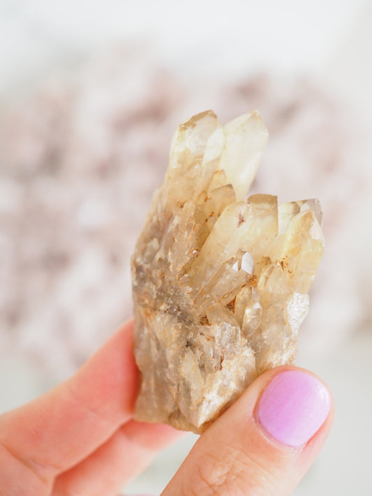 Natürliches Kundalini Citrin Cluster . Elestial ca. xx cm - aus Kongo RARE