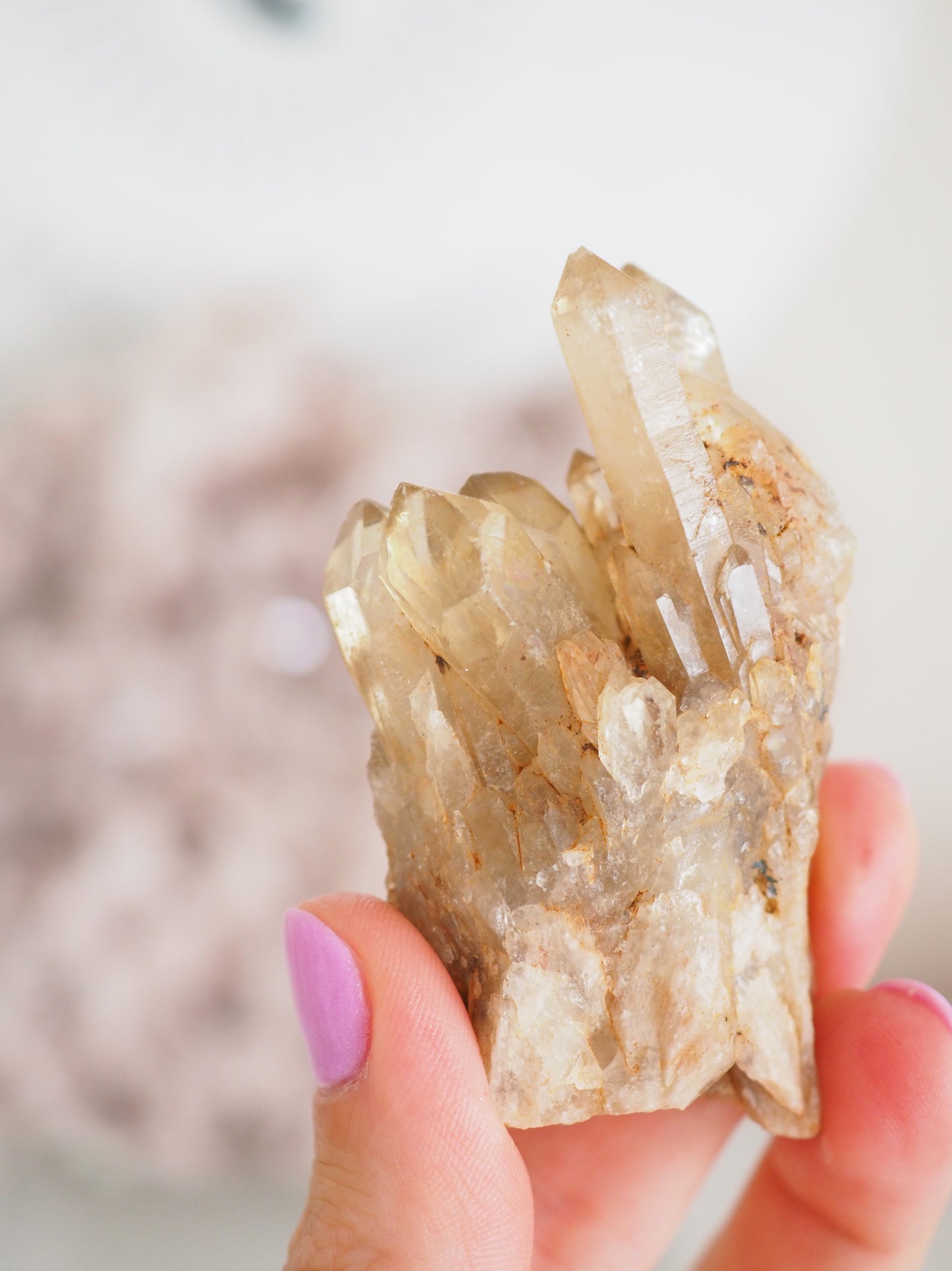 Natürliches Kundalini Citrin Cluster . Elestial ca. xx cm - aus Kongo RARE