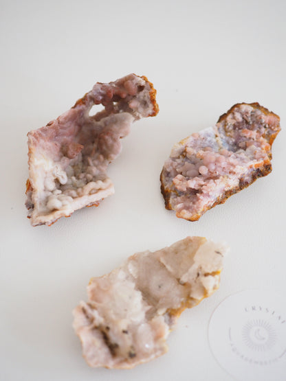 Druzy Chalcedon Rose - ca. 5.5 -8.5cm aus Marokko super Sparkly