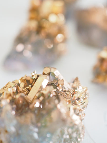Aurum Quarz . Bergkristall mit echtem Gold Cluster M - aus dem Formazza Tal. Italien RARE