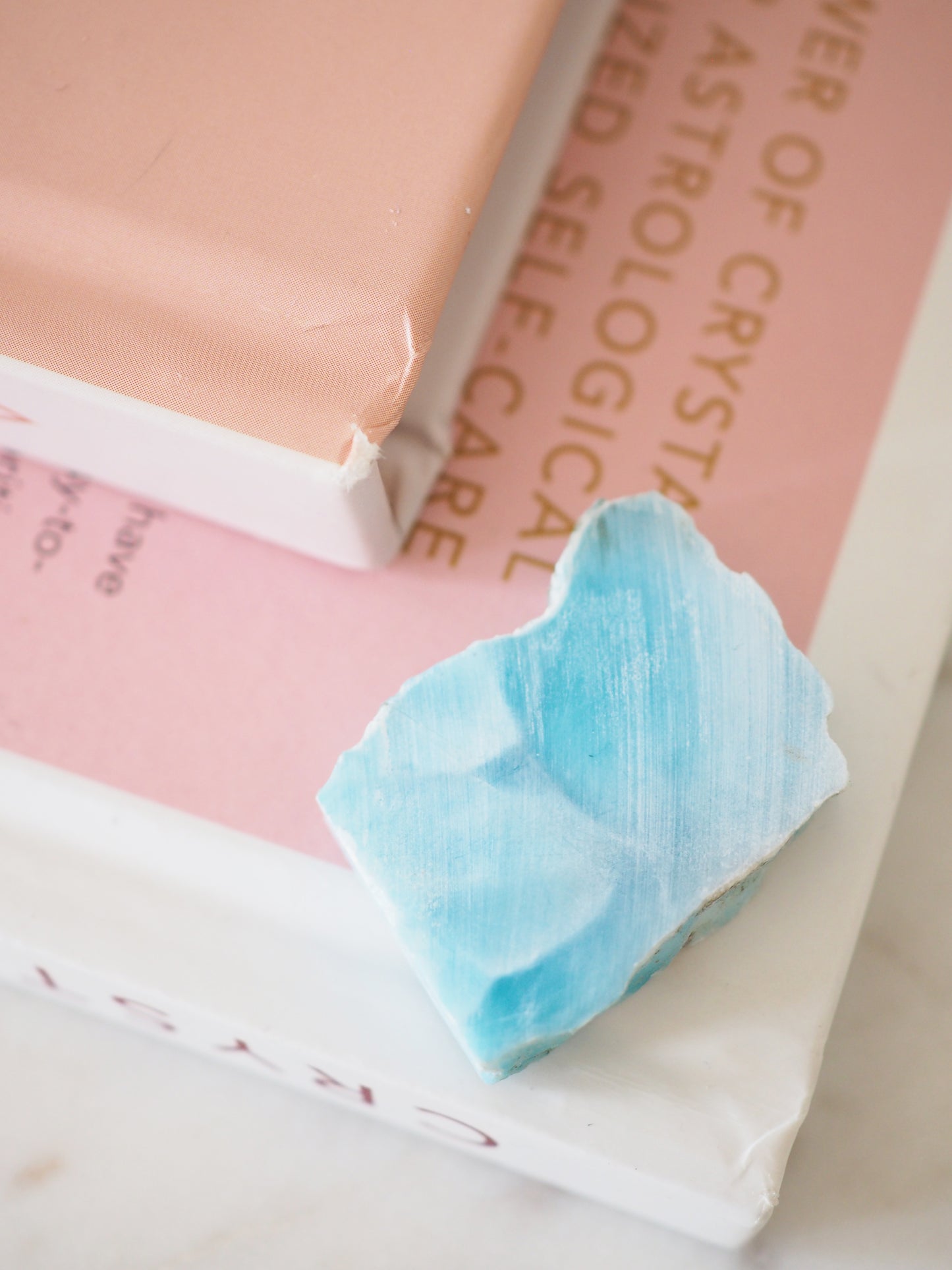 AAA Larimar Scheibe Roh . AAA Larimar Slab Raw 3.3 cm  84.6ct [8]  aus der Dominikanischen Republik RARE