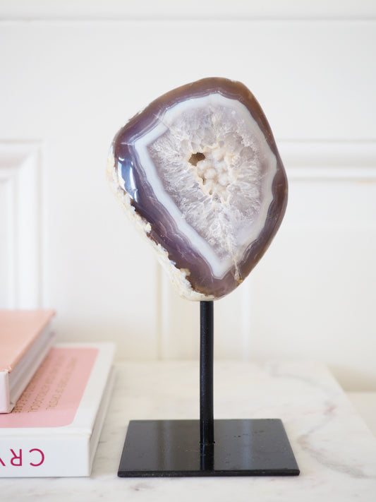 Achat Geode auf Ständer . Halter  ca xx cm - aus Brasilien