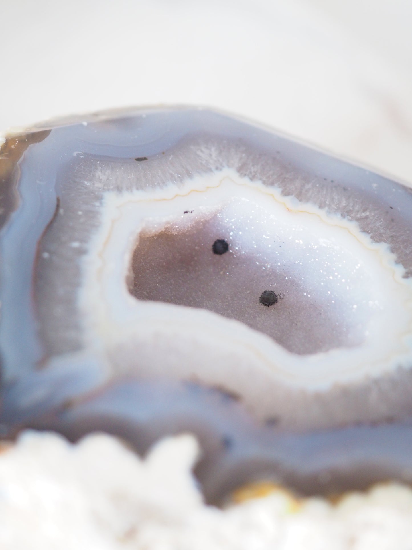 Druzy Blaue Achat Geode . Agate Geode  ca xx cm  - aus Brasilien HIGH QUALITY Handpoliert